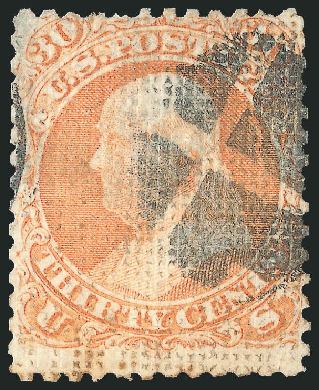 US Stamps Price Scott Catalog 81 - 1867 30c Franklin Grill. Robert Siegel Auction Galleries, Jun 2015, Sale 1106, Lot 3101