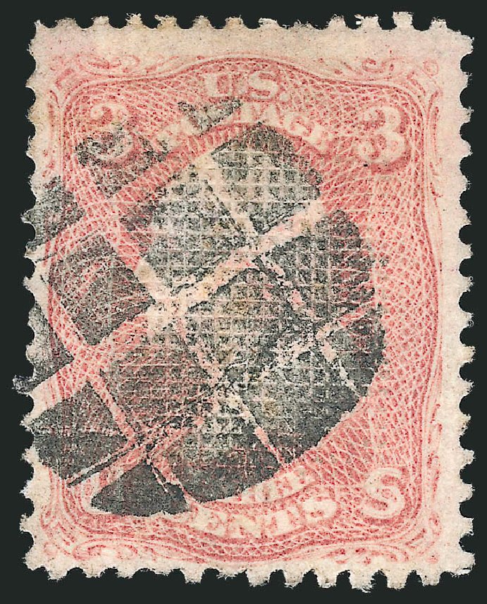 US Stamp Price Scott Cat. # 83: 3c 1867 Washington Grill. Robert Siegel Auction Galleries, Jun 2011, Sale 1011, Lot 469