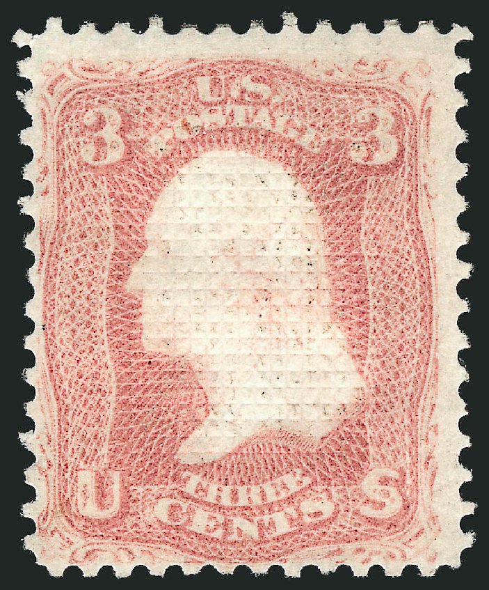 US Stamp Price Scott Catalogue 83: 3c 1867 Washington Grill. Robert Siegel Auction Galleries, Nov 2013, Sale 1061, Lot 3489