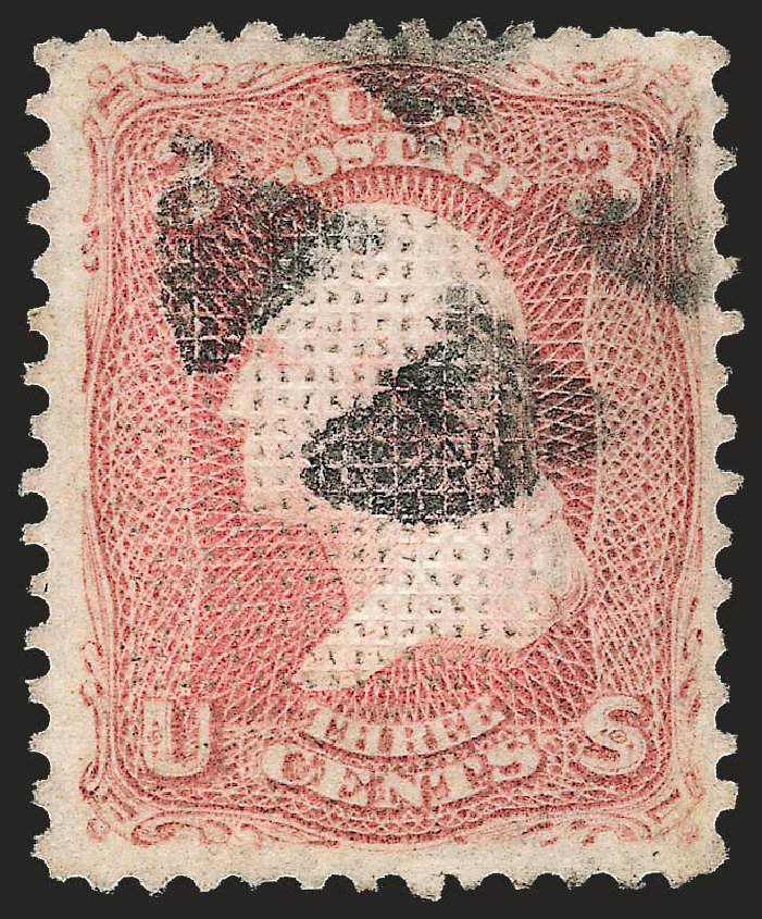 Value of US Stamp Scott # 83: 1867 3c Washington Grill. Robert Siegel Auction Galleries, Oct 2008, Sale 963, Lot 559