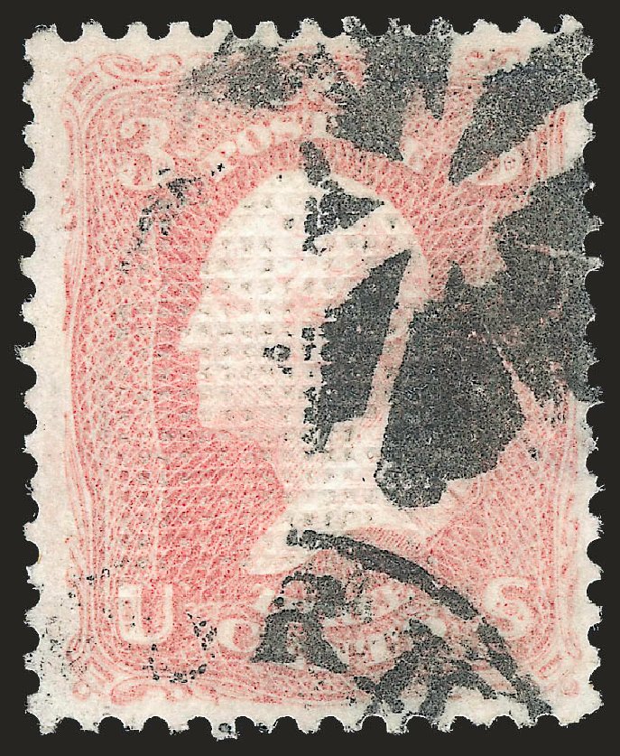 Cost of US Stamp Scott Catalogue 83: 3c 1867 Washington Grill. Robert Siegel Auction Galleries, Jun 2010, Sale 992, Lot 2139