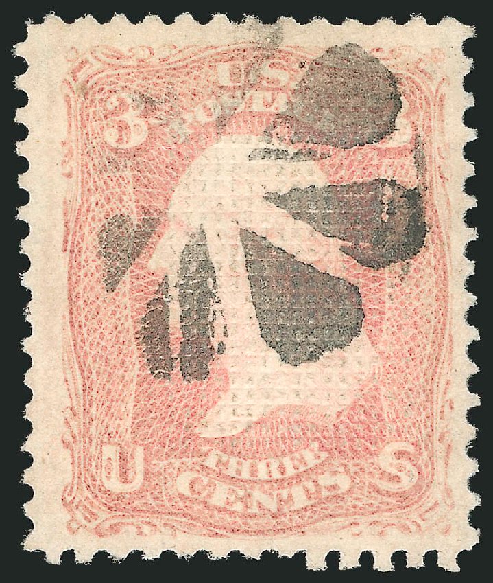 Cost of US Stamp Scott 83: 3c 1867 Washington Grill. Robert Siegel Auction Galleries, Nov 2013, Sale 1061, Lot 3490