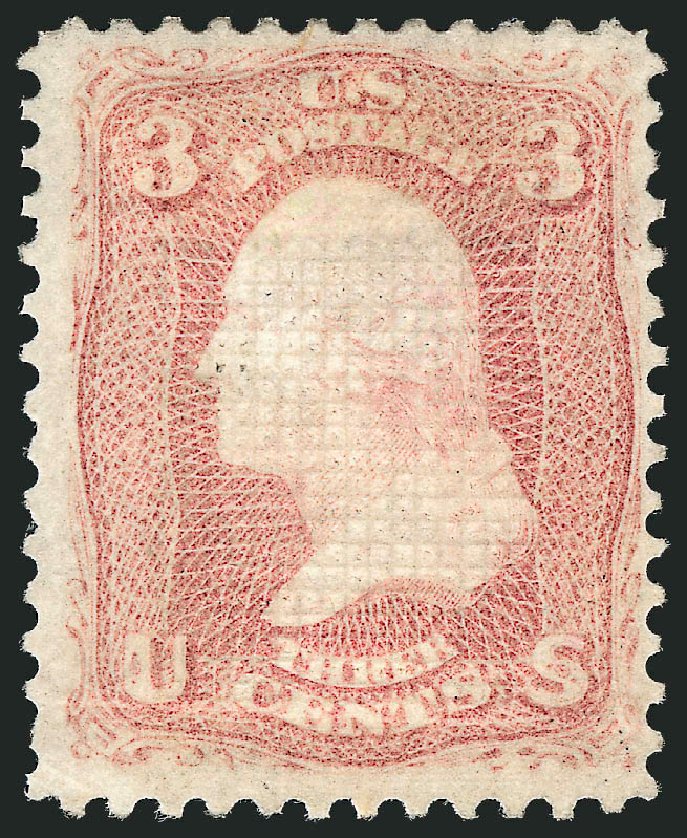 US Stamps Price Scott Catalogue # 83: 3c 1867 Washington Grill. Robert Siegel Auction Galleries, Sep 2010, Sale 993, Lot 450