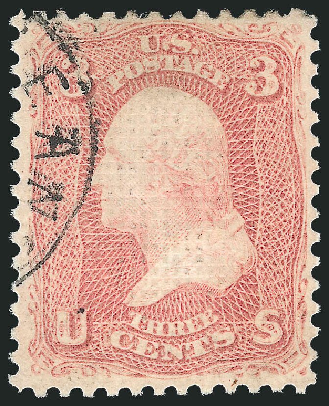 Prices of US Stamp Scott 83: 3c 1867 Washington Grill. Robert Siegel Auction Galleries, Oct 2010, Sale 997, Lot 5370