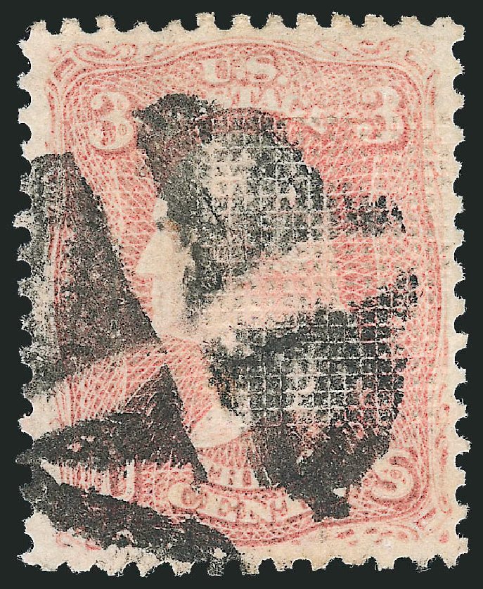 Cost of US Stamp Scott Cat. 83: 1867 3c Washington Grill. Robert Siegel Auction Galleries, Oct 2010, Sale 997, Lot 5371