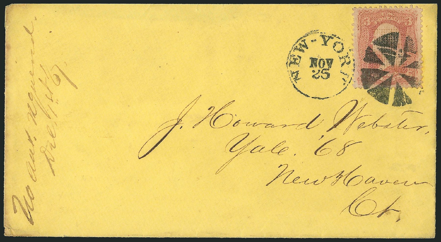 Price of US Stamps Scott Catalogue 83 - 1867 3c Washington Grill. Robert Siegel Auction Galleries, Sep 2010, Sale 993, Lot 454