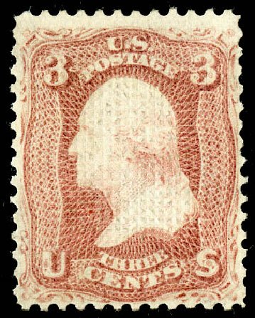 Costs of US Stamp Scott Cat. # 83: 3c 1867 Washington Grill. Matthew Bennett International, May 2008, Sale 327, Lot 82
