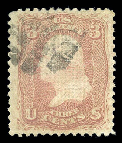 Value of US Stamps Scott Catalogue 83 - 3c 1867 Washington Grill. Matthew Bennett International, Sep 2010, Sale 333, Lot 3452