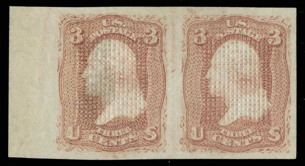 US Stamps Values Scott Catalog # 83: 3c 1867 Washington Grill. H.R. Harmer, May 2014, Sale 3005, Lot 1003