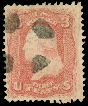 Costs of US Stamp Scott #83 - 1867 3c Washington Grill. Daniel Kelleher Auctions, May 2014, Sale 652, Lot 186