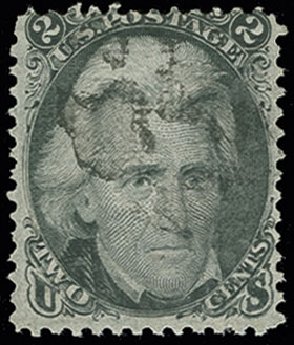 Value of US Stamps Scott Catalogue #84: 1867 2c Jackson Grill. H.R. Harmer, Jun 2013, Sale 3003, Lot 1087