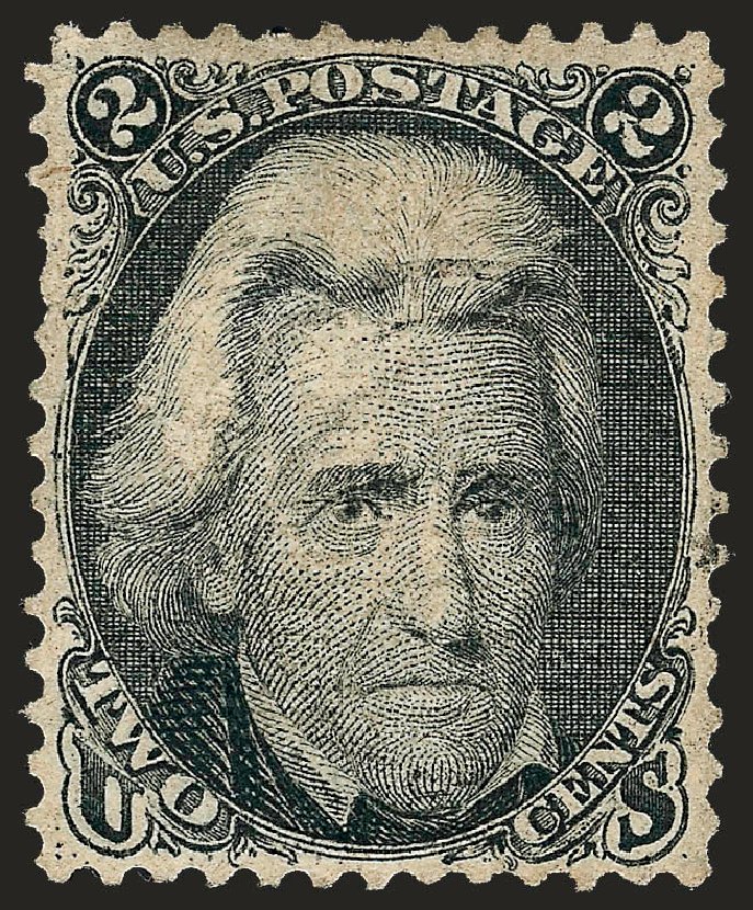 US Stamp Prices Scott Catalogue #84 - 1867 2c Jackson Grill. Robert Siegel Auction Galleries, Oct 2008, Sale 963, Lot 561