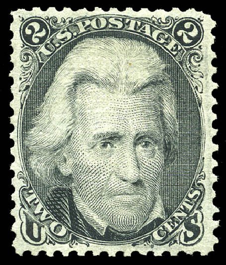 Value of US Stamps Scott Catalog #84: 1867 2c Jackson Grill. Matthew Bennett International, Sep 2012, Sale 345, Lot 112