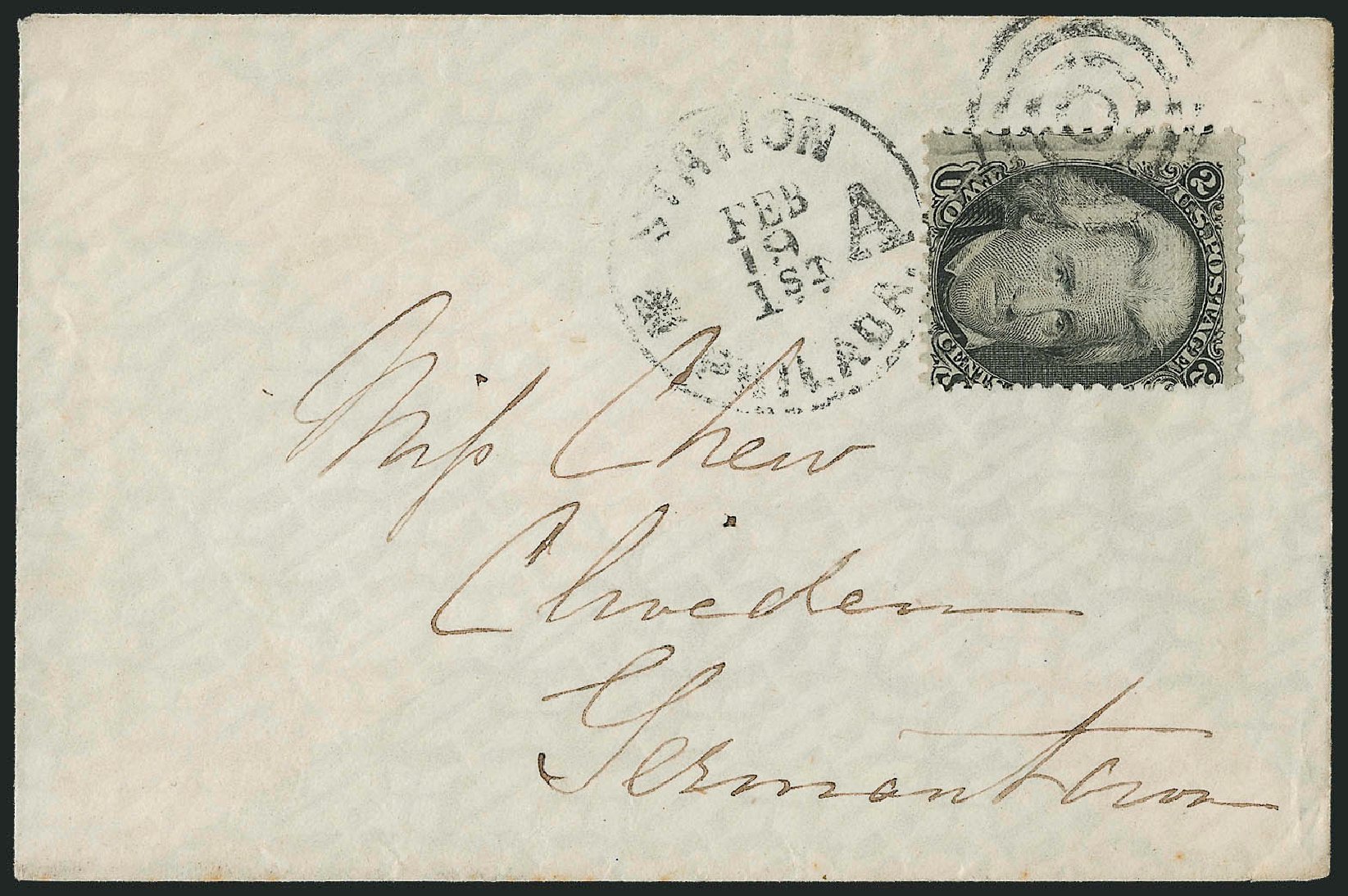 Value of US Stamps Scott Catalog 84: 1867 2c Jackson Grill. Robert Siegel Auction Galleries, Sep 2010, Sale 993, Lot 462