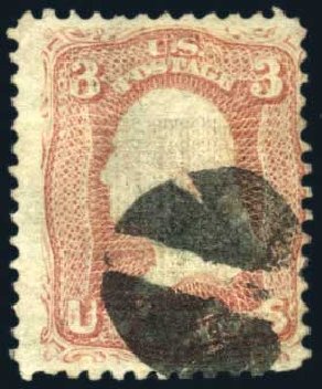 Value of US Stamp Scott Catalog #85: 3c 1868 Washington Grill. Harmer-Schau Auction Galleries, Feb 2009, Sale 80, Lot 1127