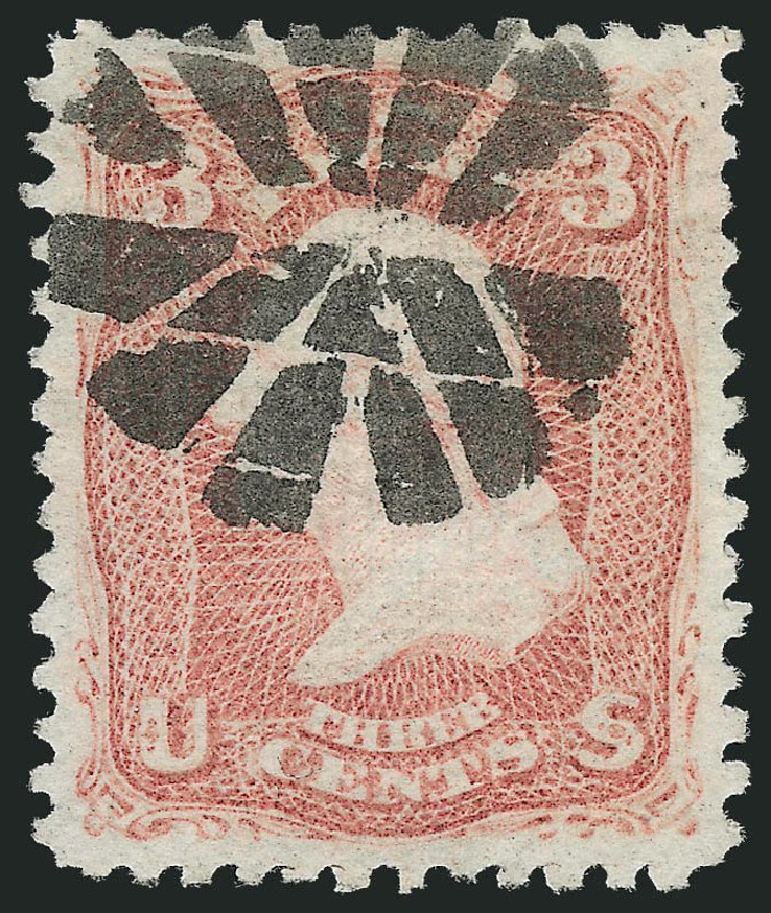 US Stamps Prices Scott Catalog # 85: 3c 1868 Washington Grill. Robert Siegel Auction Galleries, Jun 2011, Sale 1010, Lot 47