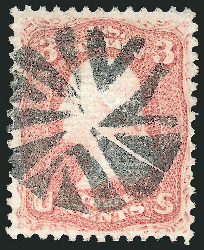 Price of US Stamp Scott #85 - 3c 1868 Washington Grill. Robert Siegel Auction Galleries, Oct 2011, Sale 1014, Lot 1227