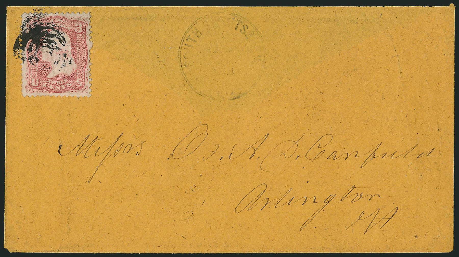 Price of US Stamp Scott # 85: 1868 3c Washington Grill. Robert Siegel Auction Galleries, Sep 2010, Sale 993, Lot 467