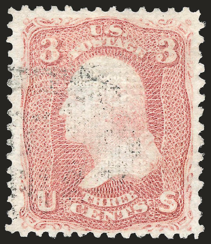 Price of US Stamps Scott # 85 - 1868 3c Washington Grill. Robert Siegel Auction Galleries, Jun 2009, Sale 975, Lot 1289