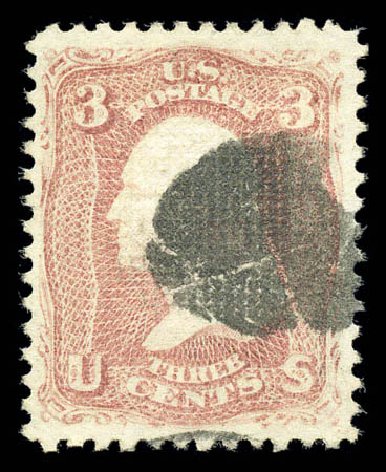 Cost of US Stamps Scott Catalogue 85 - 3c 1868 Washington Grill. Matthew Bennett International, Sep 2010, Sale 331, Lot 430