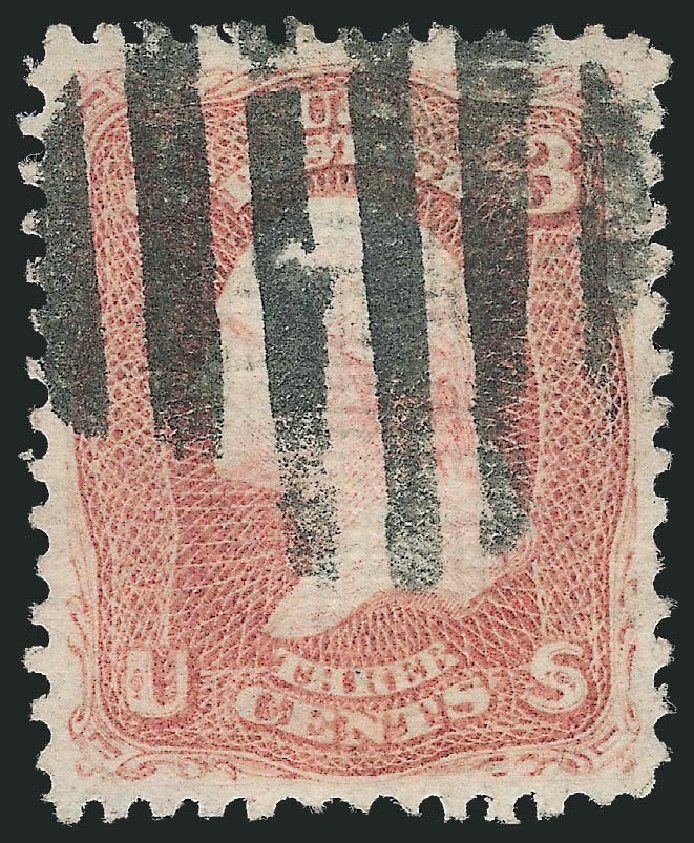 Cost of US Stamp Scott 85 - 3c 1868 Washington Grill. Robert Siegel Auction Galleries, Mar 2013, Sale 1040, Lot 1314