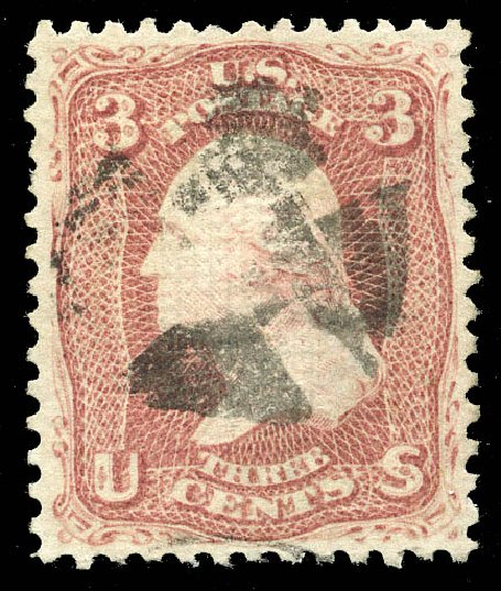 Costs of US Stamp Scott Catalog # 85: 3c 1868 Washington Grill. Matthew Bennett International, May 2014, Sale 350, Lot 145