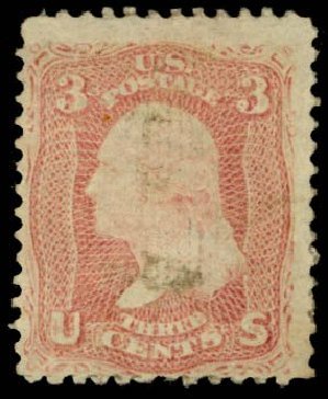 Costs of US Stamp Scott Catalog 85: 3c 1868 Washington Grill. Daniel Kelleher Auctions, Sep 2013, Sale 639, Lot 3195