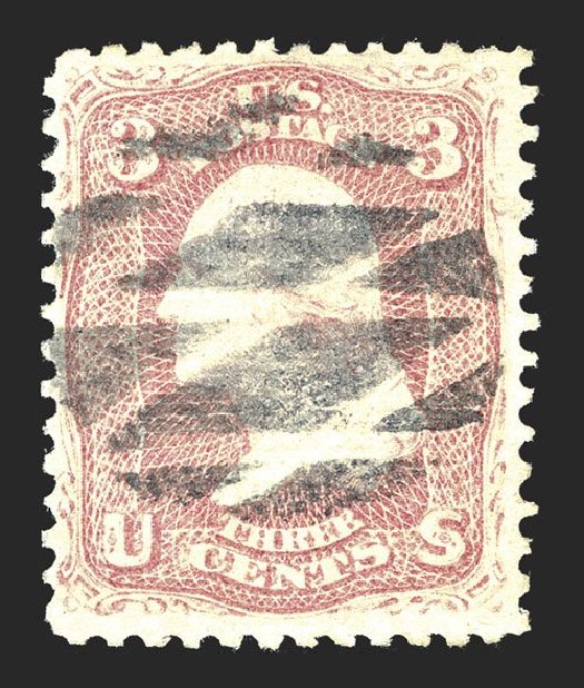 Prices of US Stamp Scott #85: 3c 1868 Washington Grill. Spink Shreves Galleries, Mar 2013, Sale 142, Lot 175