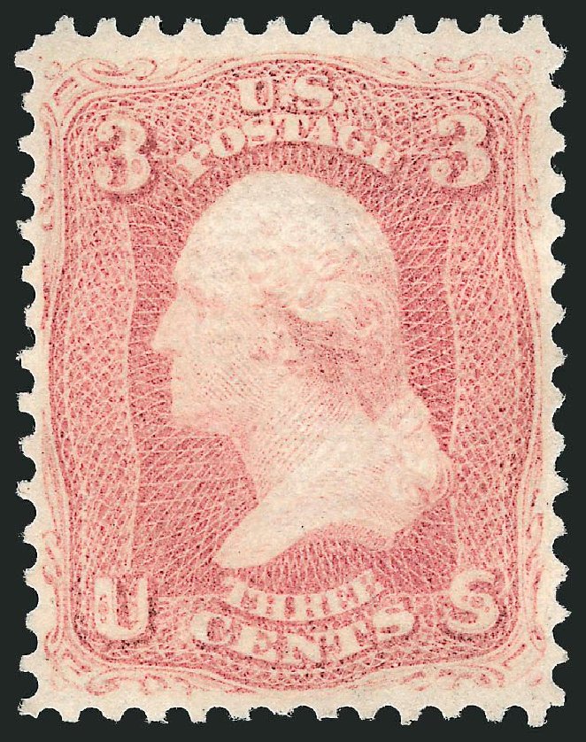 Prices of US Stamps Scott Catalogue #85: 3c 1868 Washington Grill. Robert Siegel Auction Galleries, Mar 2013, Sale 1040, Lot 1312