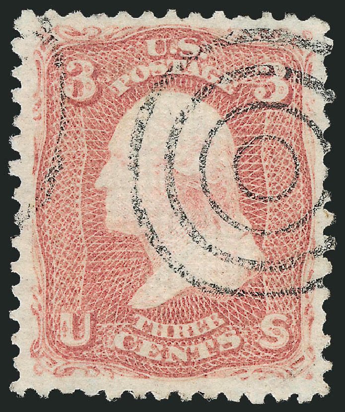 Costs of US Stamp Scott 85 - 3c 1868 Washington Grill. Robert Siegel Auction Galleries, Nov 2013, Sale 1061, Lot 3492