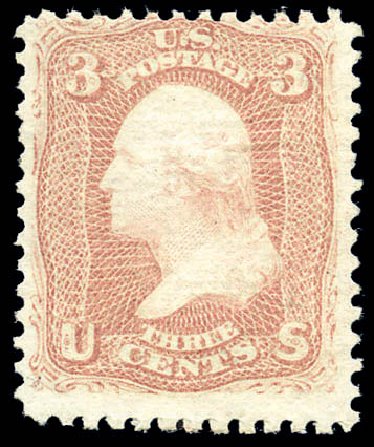 Costs of US Stamps Scott 85 - 3c 1868 Washington Grill. Matthew Bennett International, Sep 2010, Sale 333, Lot 3453