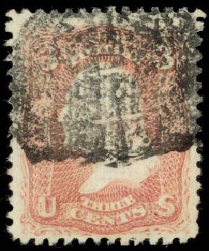 US Stamp Prices Scott Catalogue # 85 - 1868 3c Washington Grill. Daniel Kelleher Auctions, Sep 2013, Sale 639, Lot 1033