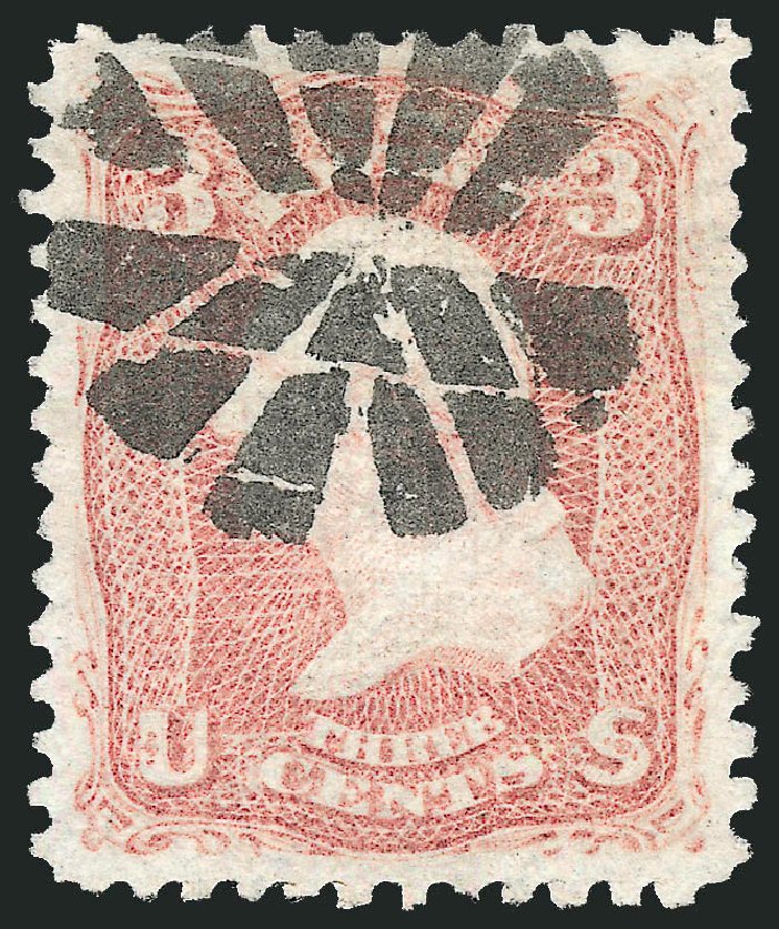 Value of US Stamps Scott Cat. #85: 3c 1868 Washington Grill. Robert Siegel Auction Galleries, Dec 2010, Sale 1000, Lot 1073