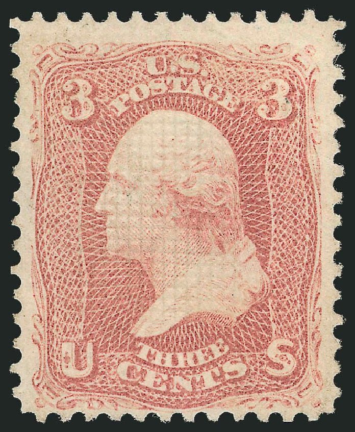 US Stamp Prices Scott # 85 - 3c 1868 Washington Grill. Robert Siegel Auction Galleries, Nov 2013, Sale 1057, Lot 643