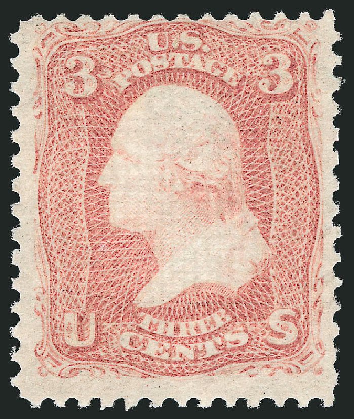 Prices of US Stamps Scott # 85 - 3c 1868 Washington Grill. Robert Siegel Auction Galleries, Oct 2011, Sale 1014, Lot 1226