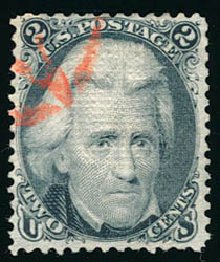 Costs of US Stamps Scott #85B - 1868 2c Jackson Grill. Schuyler J. Rumsey Philatelic Auctions, Apr 2015, Sale 60, Lot 1817
