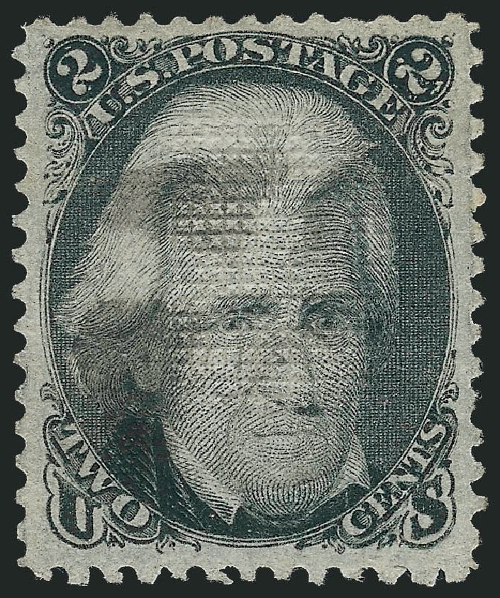 US Stamps Value Scott Cat. # 85B: 2c 1868 Jackson Grill. Robert Siegel Auction Galleries, Nov 2013, Sale 1061, Lot 3497