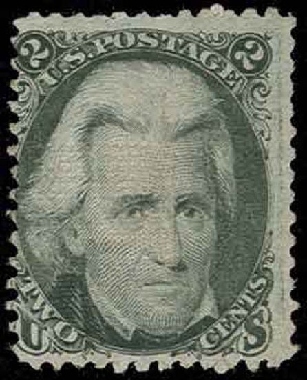 US Stamp Price Scott Cat. #85B: 1868 2c Jackson Grill. H.R. Harmer, Nov 2013, Sale 3004, Lot 1078