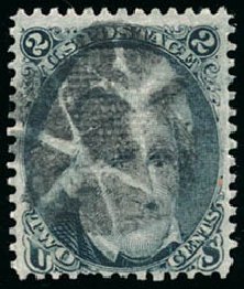 Prices of US Stamp Scott Catalog #85B - 2c 1868 Jackson Grill. Schuyler J. Rumsey Philatelic Auctions, Apr 2015, Sale 60, Lot 1818