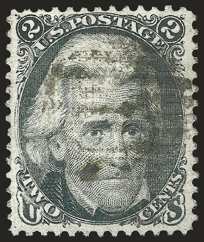 US Stamp Values Scott # 85B - 2c 1868 Jackson Grill. Robert Siegel Auction Galleries, Oct 2008, Sale 963, Lot 568
