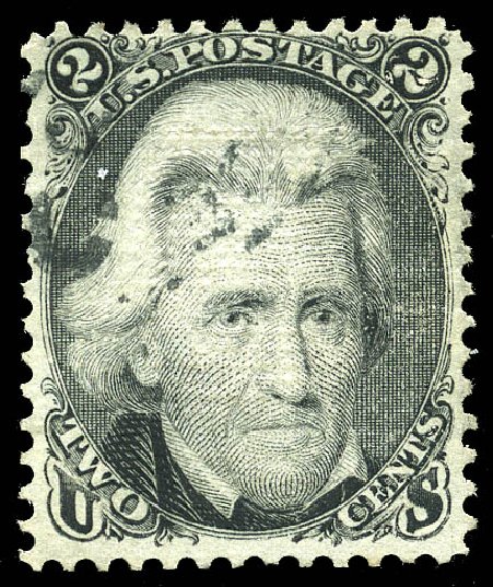 Values of US Stamp Scott Catalog #85B: 1868 2c Jackson Grill. Matthew Bennett International, May 2014, Sale 350, Lot 149