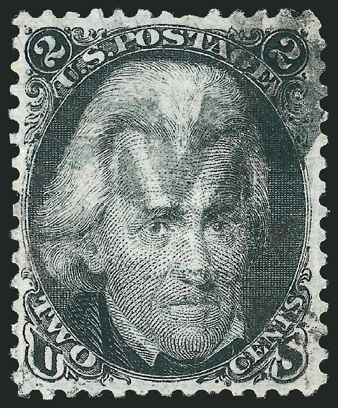 US Stamps Values Scott # 85B: 2c 1868 Jackson Grill. Robert Siegel Auction Galleries, Mar 2011, Sale 1007, Lot 2229