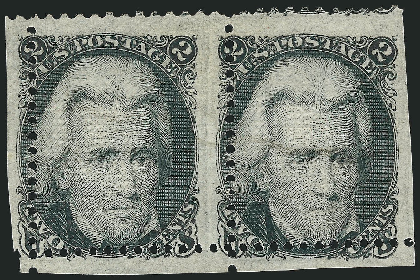 Price of US Stamps Scott Catalogue # 85B - 2c 1868 Jackson Grill. Robert Siegel Auction Galleries, Jul 2013, Sale 1050, Lot 209