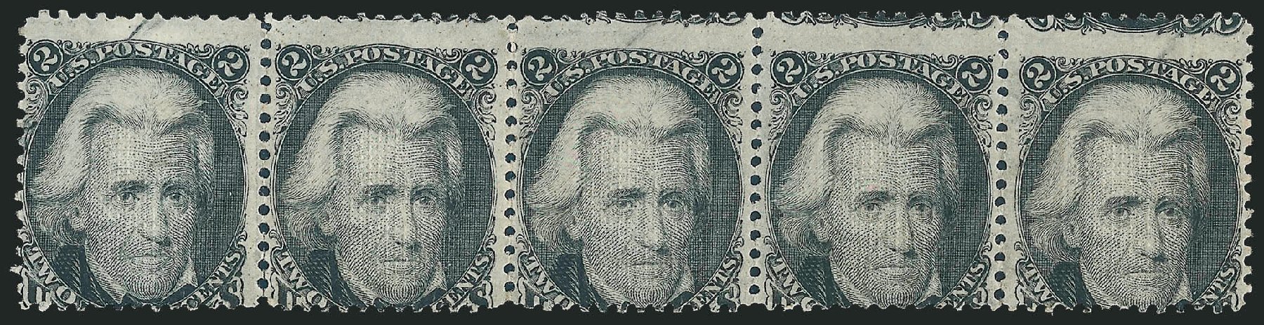 US Stamps Prices Scott #85B - 2c 1868 Jackson Grill. Robert Siegel Auction Galleries, Sep 2010, Sale 993, Lot 469