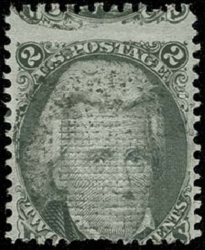 Values of US Stamps Scott Catalogue 85B: 2c 1868 Jackson Grill. H.R. Harmer, Oct 2014, Sale 3006, Lot 1130