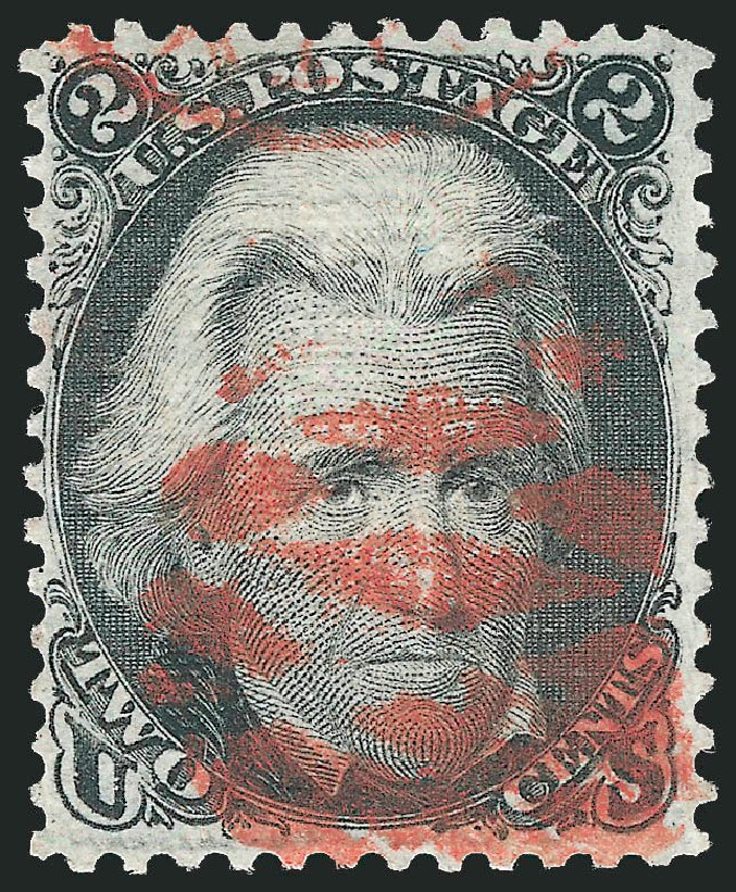 Value of US Stamps Scott Cat. 85B: 1868 2c Jackson Grill. Robert Siegel Auction Galleries, Jun 2009, Sale 975, Lot 1290