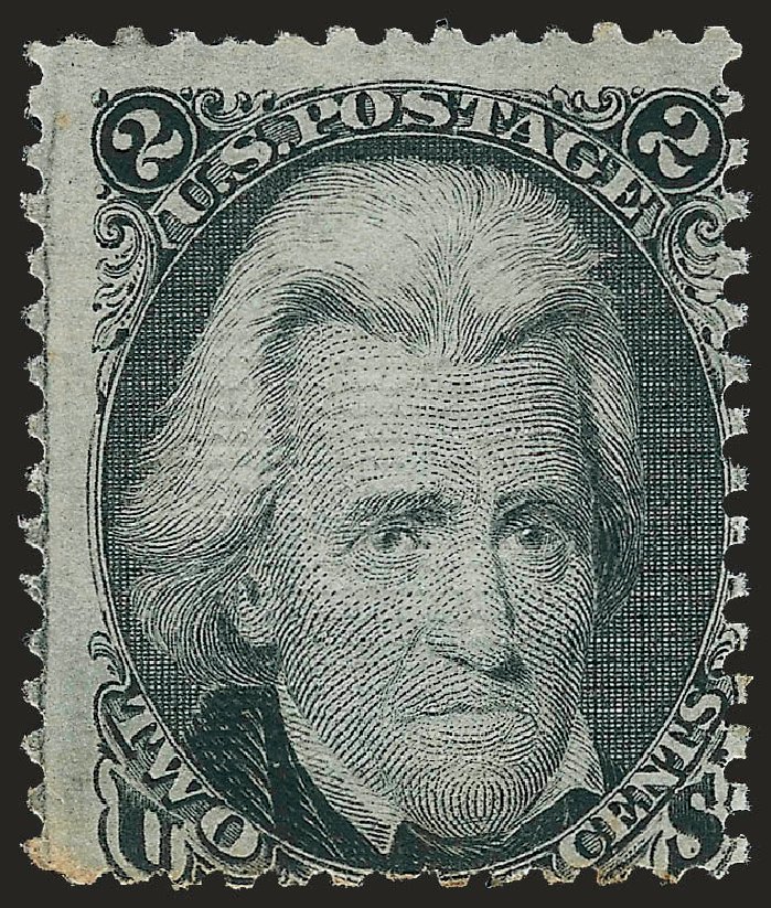 US Stamps Value Scott Cat. # 85B: 1868 2c Jackson Grill. Robert Siegel Auction Galleries, Dec 2009, Sale 982, Lot 5240