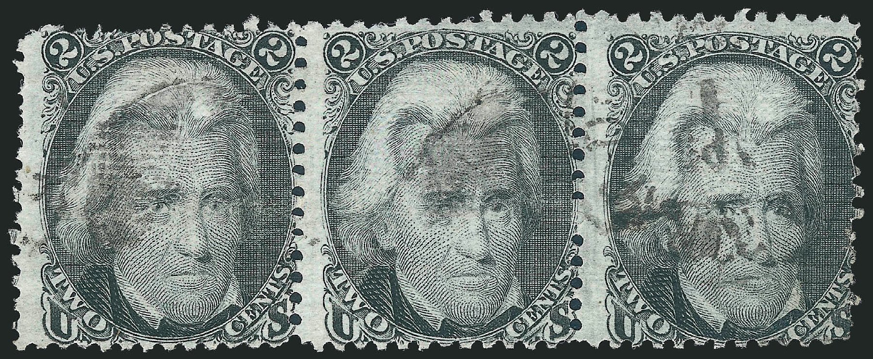 US Stamps Price Scott 85B: 1868 2c Jackson Grill. Robert Siegel Auction Galleries, Sep 2010, Sale 993, Lot 480