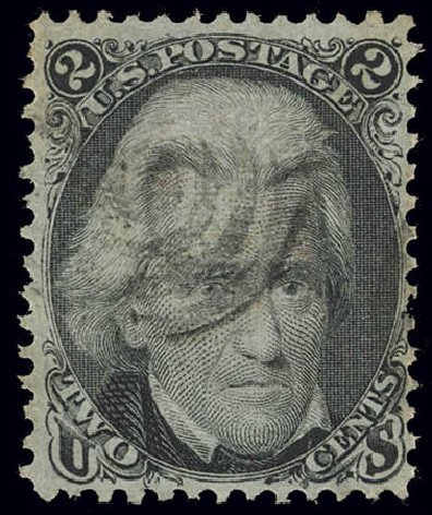 Cost of US Stamp Scott 85B - 2c 1868 Jackson Grill. Daniel Kelleher Auctions, Feb 2013, Sale 634, Lot 71