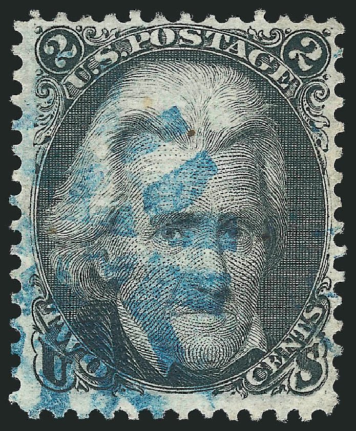 US Stamp Prices Scott Catalog #85B - 1868 2c Jackson Grill. Robert Siegel Auction Galleries, Sep 2010, Sale 993, Lot 471